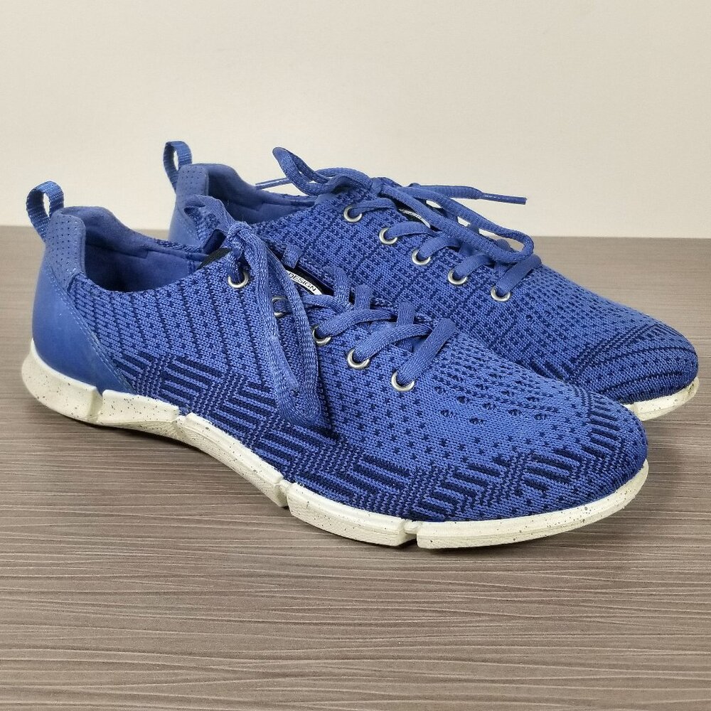 ECCO Danish Design Tech Knit Sneakers, Blue / Navy, Womens Size 6-6.5 / 37